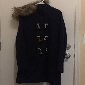 Abercrombie & Fitch Pea Coat -Navy